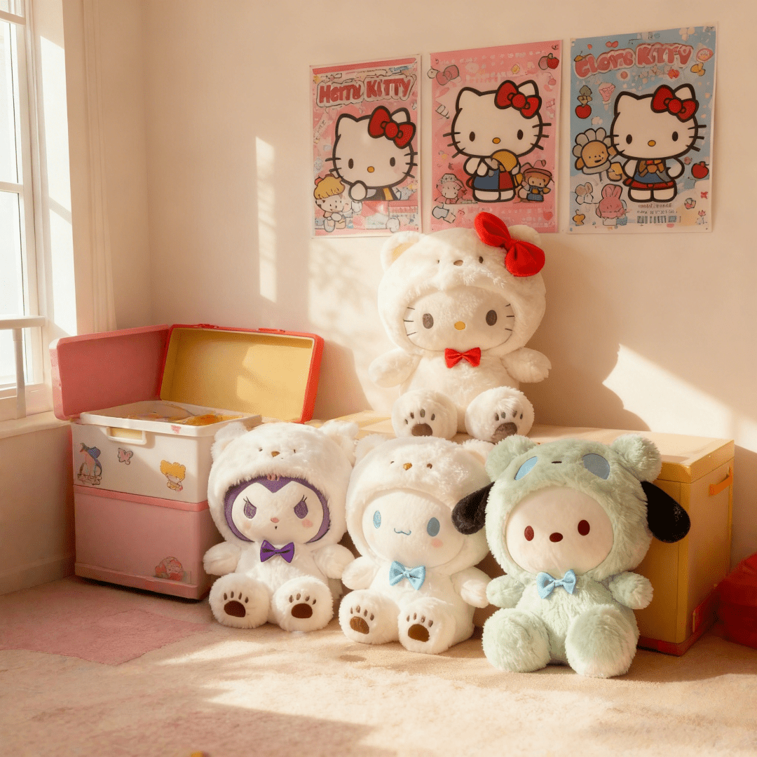 Sanrio Hello Kitty Series Plush Dolls, Including Cinnamoroll, Kuromi, My Melody, Into White Bears And Big-Eared Dogs, Are The Best Choice As Holiday Gifts for Friends. Easter