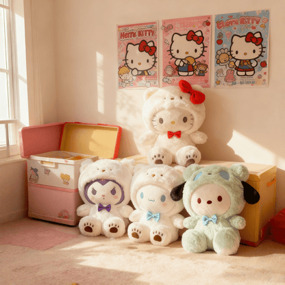 Sanrio Hello Kitty Series Plush Dolls, Including Cinnamoroll, Kuromi, My Melody, Into White Bears And Big-Eared Dogs, Are The Best Choice As Holiday Gifts for Friends. Easter