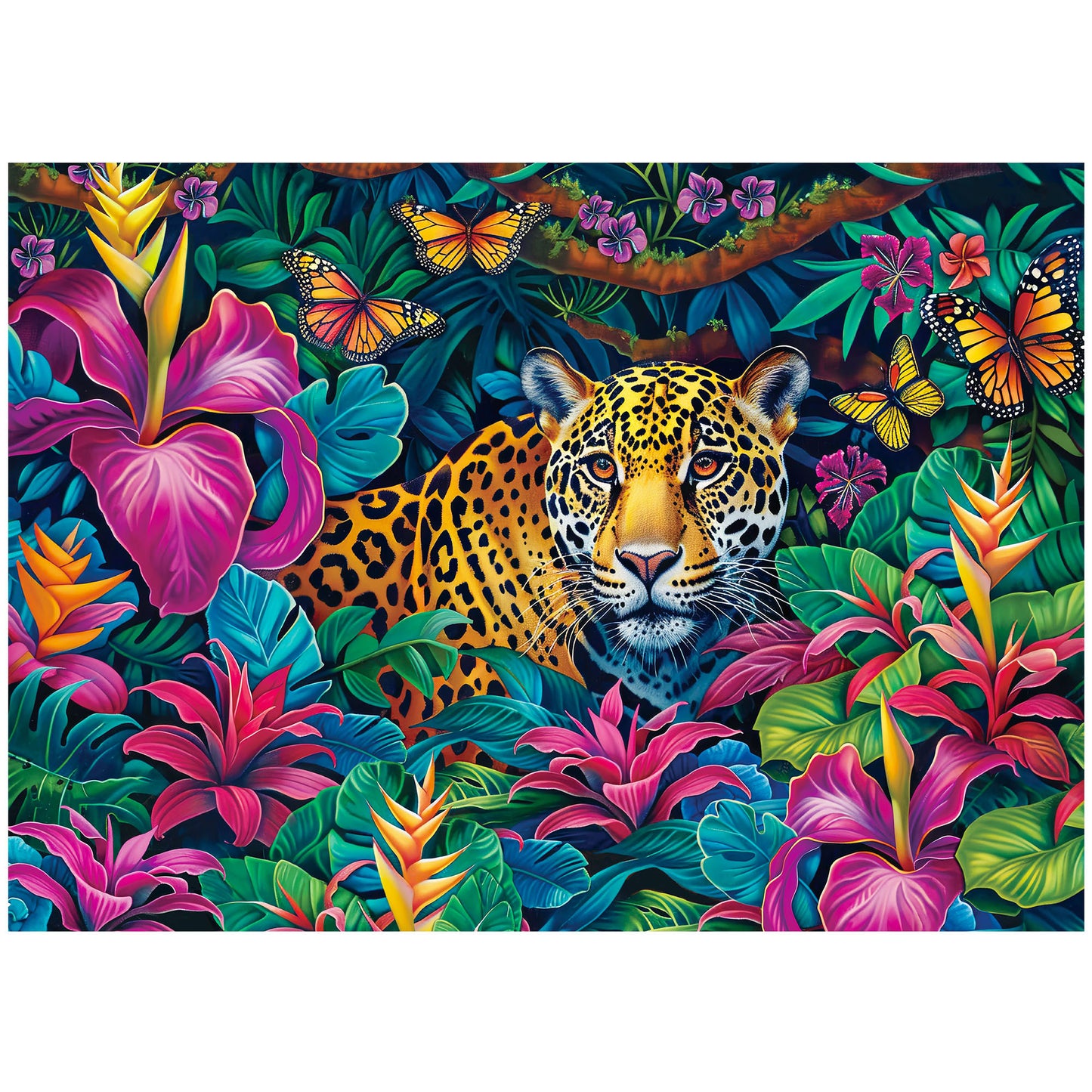 3 Pack Challenging 1000 Piece Large Jigsaw Puzzle for Adults, for Family Game Night, Birthday/Christmas/Holiday/Easter Gift, DIY Home Decor, Puzzles with Letters on Back, Fusine Lake, Jungle Parrots, Leopard in the Jungle, Travel Landscape, Scenic Spots i