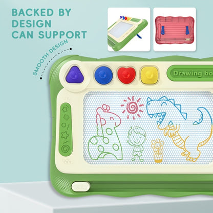 Kids Drawing Board Easel Upgraded with 4 Stamps & Paintbrush – Sturdy Legs Brackets Early Learning Art Toy for Toddlers Boys Girls Ages 3-8 Birthday Easter Christmas Gift Blue Pink Green