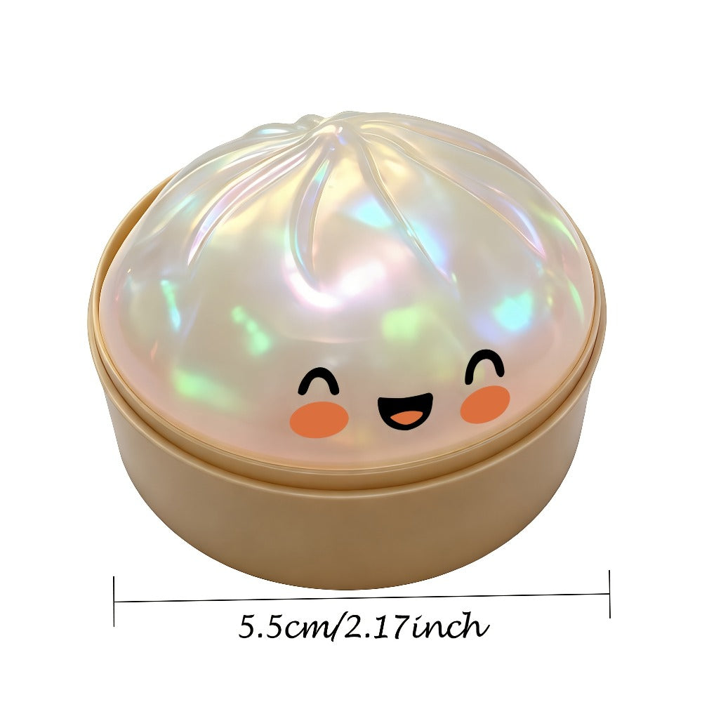 Glitter Dumpling Squishy Stress Ball 3 Pack with Steamer Box – 2026 Upgrade Stretchy Fidget Sensory Toy, Colorful Squishies for Kids & Adults, Party Favors & Stocking Stuffers, Random Colors