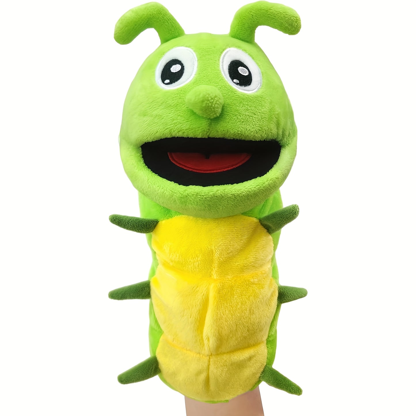 13" Realistic Insect Animal Hand Puppet For Kids, Insect Hand Puppet With Movable Mouth, Soft Stuffed Bee Ladybird Dragonfly Butterfly Ant Caterpillar Puppet Story Toy Puppets Role Play Show Game