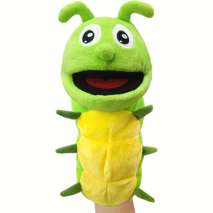 13" Realistic Insect Animal Hand Puppet For Kids, Insect Hand Puppet With Movable Mouth, Soft Stuffed Bee Ladybird Dragonfly Butterfly Ant Caterpillar Puppet Story Toy Puppets Role Play Show Game