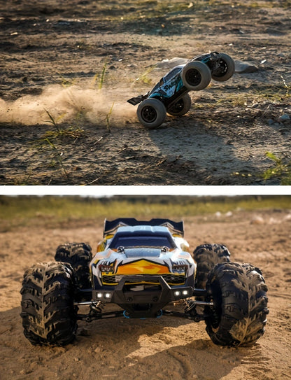 High Speed RC Off-Road Car 70KM/H Brushless Motor 1:14 1:16 Scale – Remote Control Monster Truck with Dual Battery Option, 4WD All-Terrain Vehicle Toy for Boys Kids & Adults, Birthday Gift