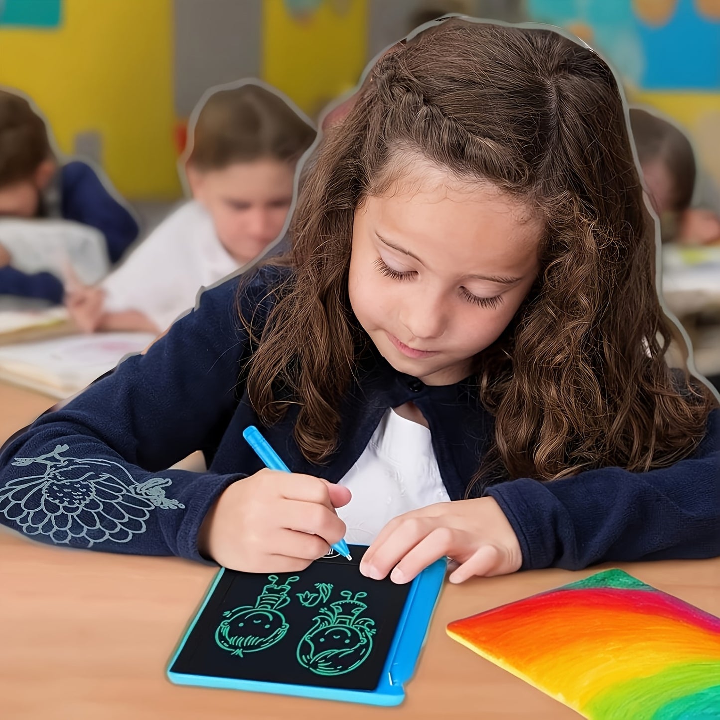 32pcs 4.5inch LCD Writing Board, Education Doodle Board Screen Drawing Pad Erasable Painting Pads Birthday Gifts Valentine's Day Stationery Easter Gifts for The Start Of School Season