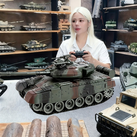[Christmas Birthdays New Year] 1:16 Remote Control Armored Tank, Collectible Display Piece | Desktop Decoration. Perfect for Christmas, Birthdays, And New Year Gifts. Kids' Toy Tank, Boy Toy. All-Terrain Tracked Armored Vehicle, Tank Car, Tank Model