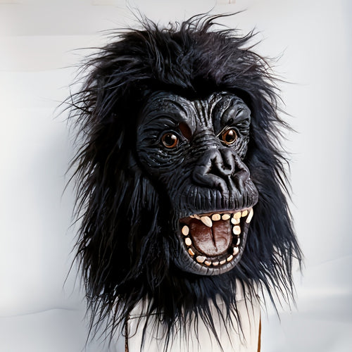 Big Elephant Monkey Latex Mask - Realistic Black & White Design, Comfortable & Durable for Halloween Costume Parties, Cosplay, Birthday Gift, Costume Accessory|Playful Design|Durable Mask