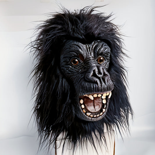 Big Elephant Monkey Latex Mask - Realistic Black & White Design, Comfortable & Durable for Halloween Costume Parties, Cosplay, Birthday Gift, Costume Accessory|Playful Design|Durable Mask