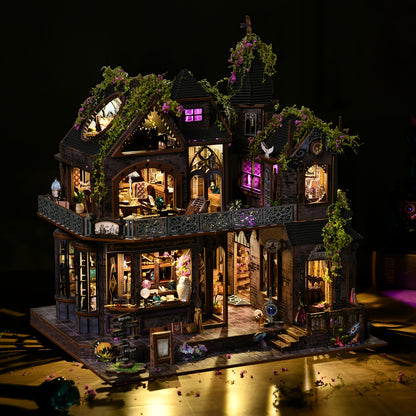 3D Puzzle, 3D Model, Magic Castle Model Decoration Style Assembly Kit, Owl, Magic Hat, Flowers, Home Decoration, Bookshelf Decoration, Ideal Birthday Gift, Thanksgiving, Valentine'S Day, Halloween, Christmas Gift