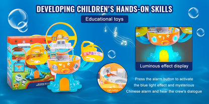Octonauts Toys Octopod Castle Adventure Playset Action Figure Model Toy for Kids Christmas, New Year, Birthday Gift (Chinese Version)