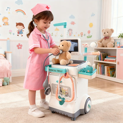 Kids Doctor Kit 25-Piece Pretend Play Medical Set with Stethoscope – Educational Toy for Boys & Girls Ages 3+, Fun Role Play Doctor Toy, Birthday Christmas Gift