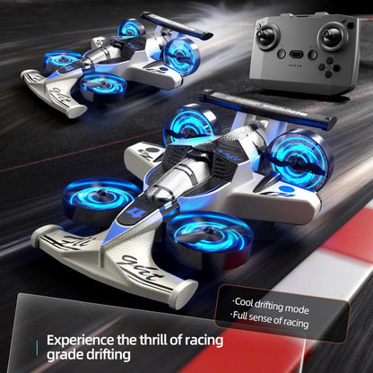 RC Flying Car Drone Combo for Kids – Remote Control 2-in-1 Racing Car & Quadcopter, One-Key Takeoff, 360° Flips, Stable Hover, Foam Body, Fun Birthday Gift