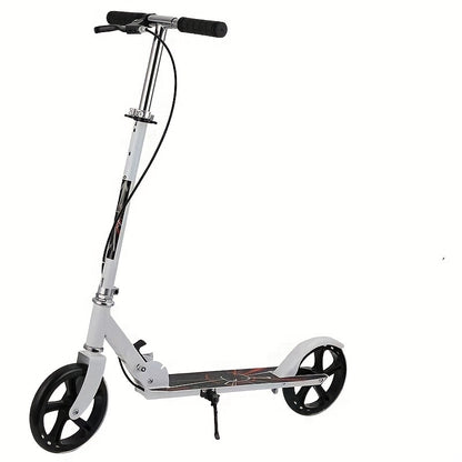 2026 Double Brake Foldable Adjustable Height (4 Gears) Lightweight Maximum Load Capacity Of 220LB 2-wheel Commuting Scooter Adult And Youth Game Day Fan Gear for All Football Fans Halloween Christmas Gift
