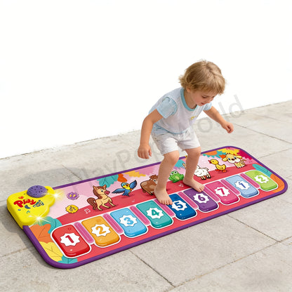 Children's Electronic Toy Farm Animal Piano Mat, Kids' Musical Carpet Play Mat, Children's Sensory Educational Learning Dance Keyboard Touch Blanket, Easter, Christmas, Birthday Gift, Suitable for 0+ Girls and Boys | Indoor/Outdoor Toy