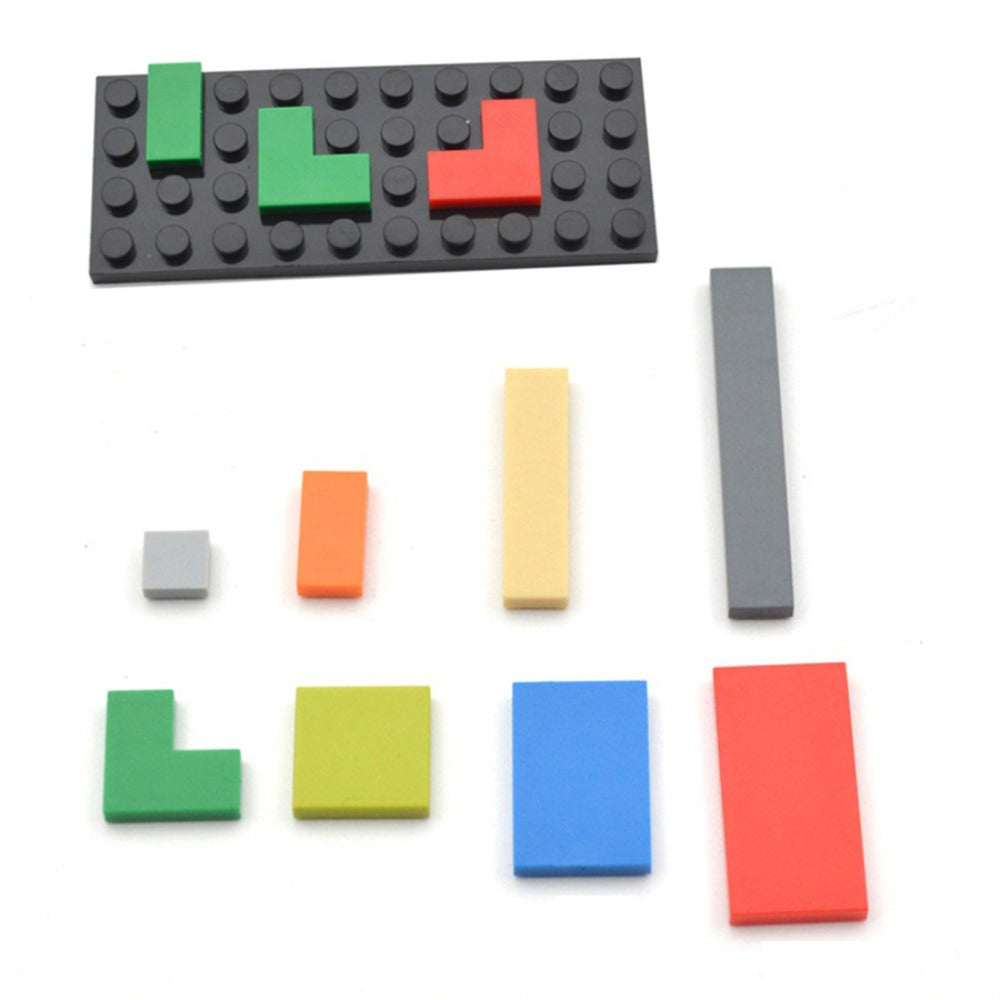 Bulk Flat Tile Building Blocks 150 Pcs – Smooth Thin Plate Bricks 1x1 1x2 1x6 Dots Mixed Particle Set, LEGO-Compatible Bulk Bricks for Kids & MOC Builders, DIY Creative Building Accessory