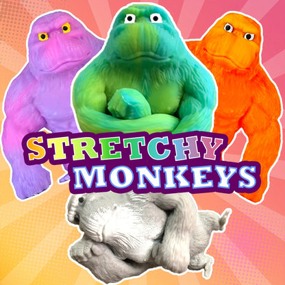 [4PCS Squishy Monkeys] 4PCS/PACK Mega Gorilla Squishy Monkey Stretchy Squishy Funkee Monkee Mega Gorillas - Stretch, Squish, And Even Squeeze - The Filling Material Is PVA Sponge, Not Sand. Random Color