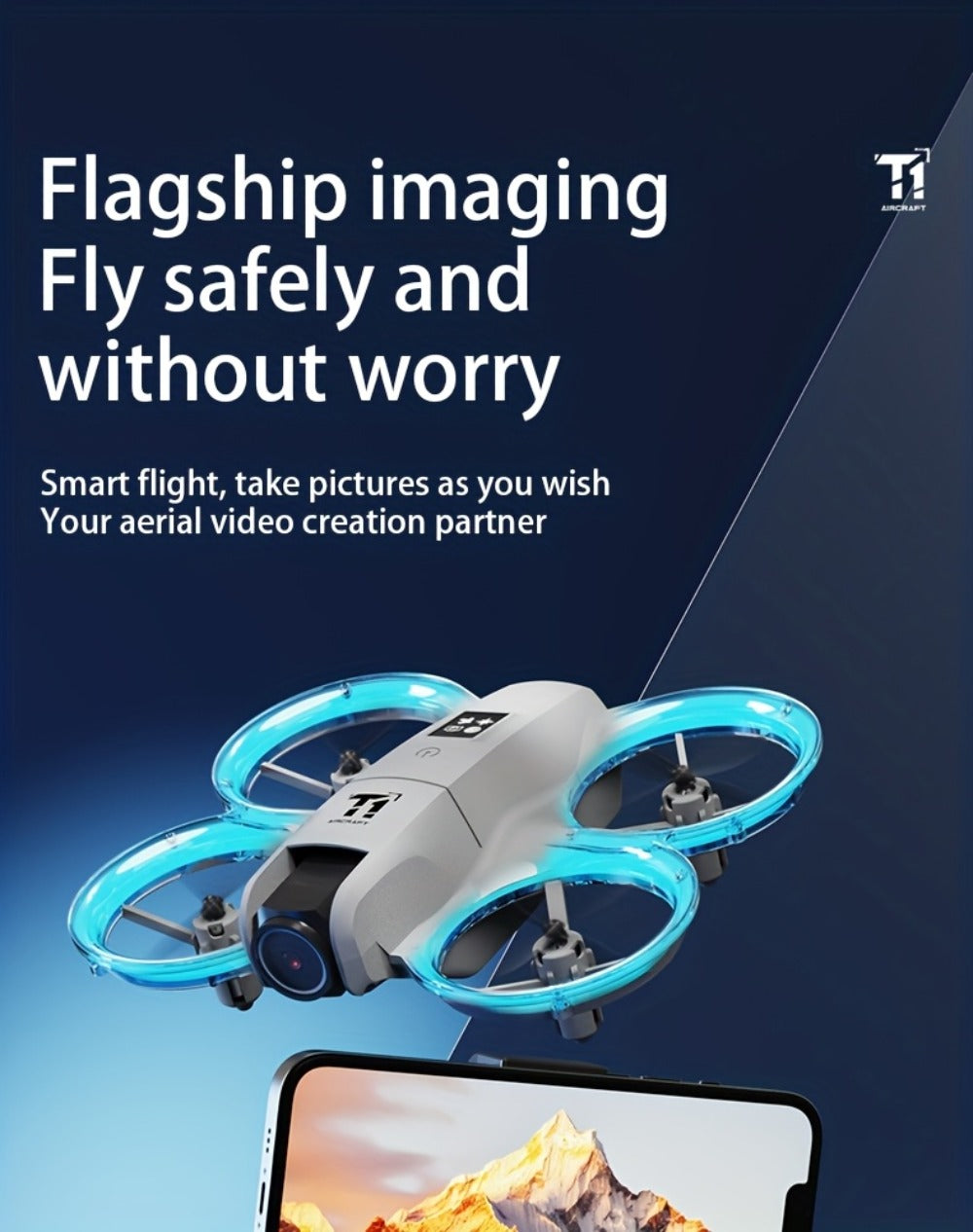 4K Remote Control Drone with Dual Batteries – Optical Flow Auto Hover, Anti-Collision, One-Key Return, WiFi FPV Camera, Long Endurance RC UAV for Kids Adults Beginners, Birthday Gift