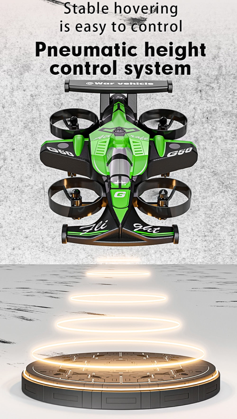 2-in-1 Mini RC Car and Drone Combo – Dual Mode Switch, One-Touch Takeoff, Stable Hover, Racing Mode, Headless Mode, 360° Aerial Flips, Fun RC Toy Gift for Kids Boys Girls Birthday Christmas