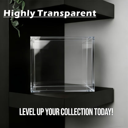 Acrylic Display Box for Pokemon ETB & Trading Cards – 6mm Stackable Magnetic Dustproof Case for Elite Trainer Box, Sports Memorabilia & Collectibles Showcase