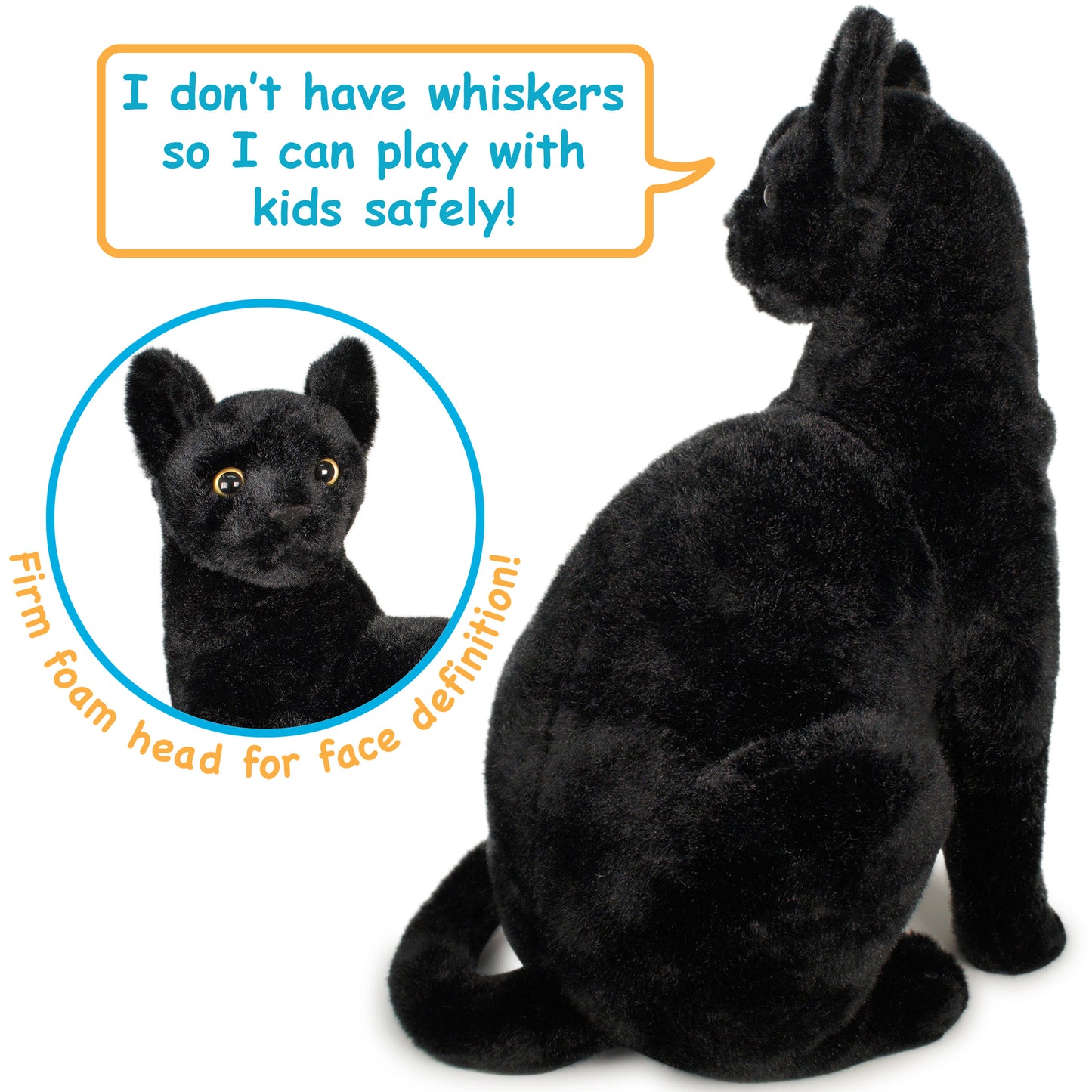 Boone The Black Cat 13 Inch Stuffed Animal Plush By TigerHart Toys