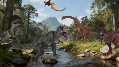 6pcs Dinosaur World Jumbo Dinosaur Toy Set, Realistic Dinosaur ToysChristmas And Halloween Gifts