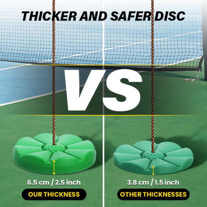 [Outdoor Fun Swing] Single-Person Thickened Swing, Outdoor Fitness Petal-Shaped Fun Swing, Diameter 11.8 Inches, Rope Length 78.7 Inches, Suitable for Playgrounds/Backyards