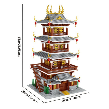 Ancient Chinese Palace Building Blocks Set 6134 Pcs – Heavenly Fairy Mirror Architecture Mini Brick Model, Expert-Level Display Kit for Adults, Home Decor Christmas New Year Gift