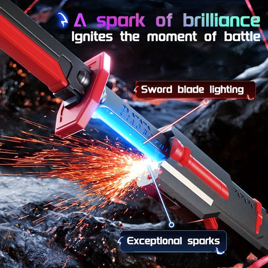 Special Offer 31.5" Pro Cosplay Light Katana, LED Sword, Luminous Saber - Features: Ejecting Spark Upon Draw, Multi-Color LED, Sound Effects, Type-C Rechargeable, Ideal for Vlogging, Role Play, Gift for Teens & Adults for