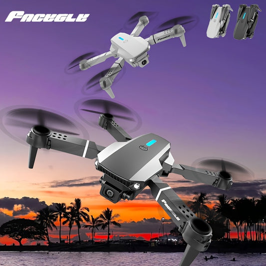 [360° Stunt Flip]E88 Drone, Equipped with Dual Cameras, Portable Foldable Body, 500Mah Battery Capacity, Optical Flow Positioning, Intelligent Height Setting, Indoor And Outdoor Aerial Drone, Suitable for Outdoor Adventure Enthusiasts