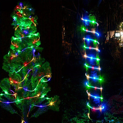 Solar LED Trampoline Lights for Kids & Adults – 50/100 LEDs Colorful Rope Lights, 8 Modes, IP65 Waterproof, Fits 8-16 Ft Trampolines, Outdoor Safety Glow Light