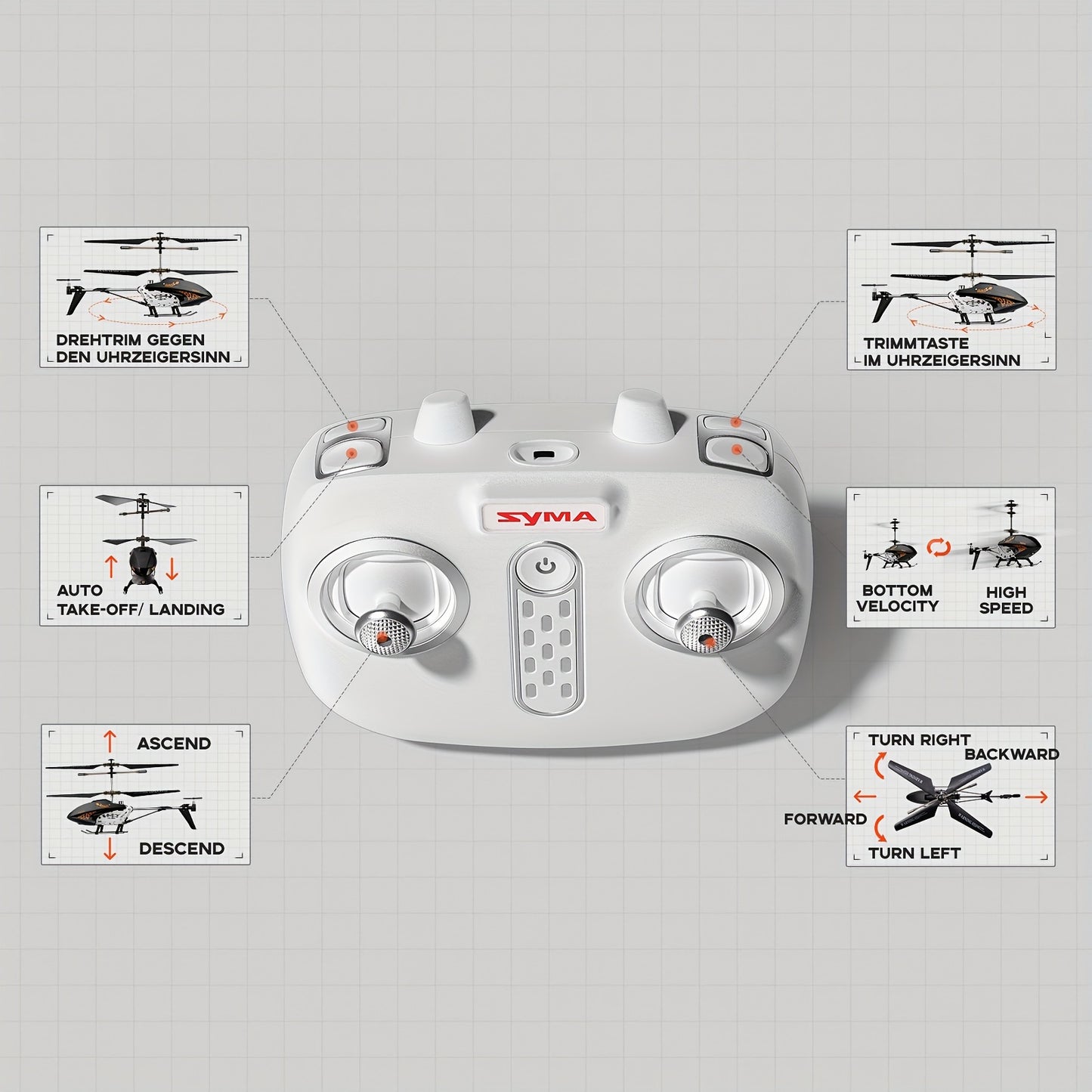 [Valentine's Day Gifts] SYMA Remote Controlled Helicopter Q20 RC Drone Aircraft with Altitude Hold, One Key Take Off/Landing, Indoor Flying UFO for Beginner, Kids Toys for Boys Girls 8 to 12 Years, Valentine's Day Gifts for Kids