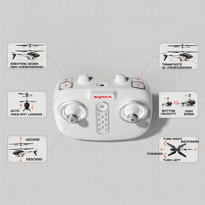 [Valentine's Day Gifts] SYMA Remote Controlled Helicopter Q20 RC Drone Aircraft with Altitude Hold, One Key Take Off/Landing, Indoor Flying UFO for Beginner, Kids Toys for Boys Girls 8 to 12 Years, Valentine's Day Gifts for Kids