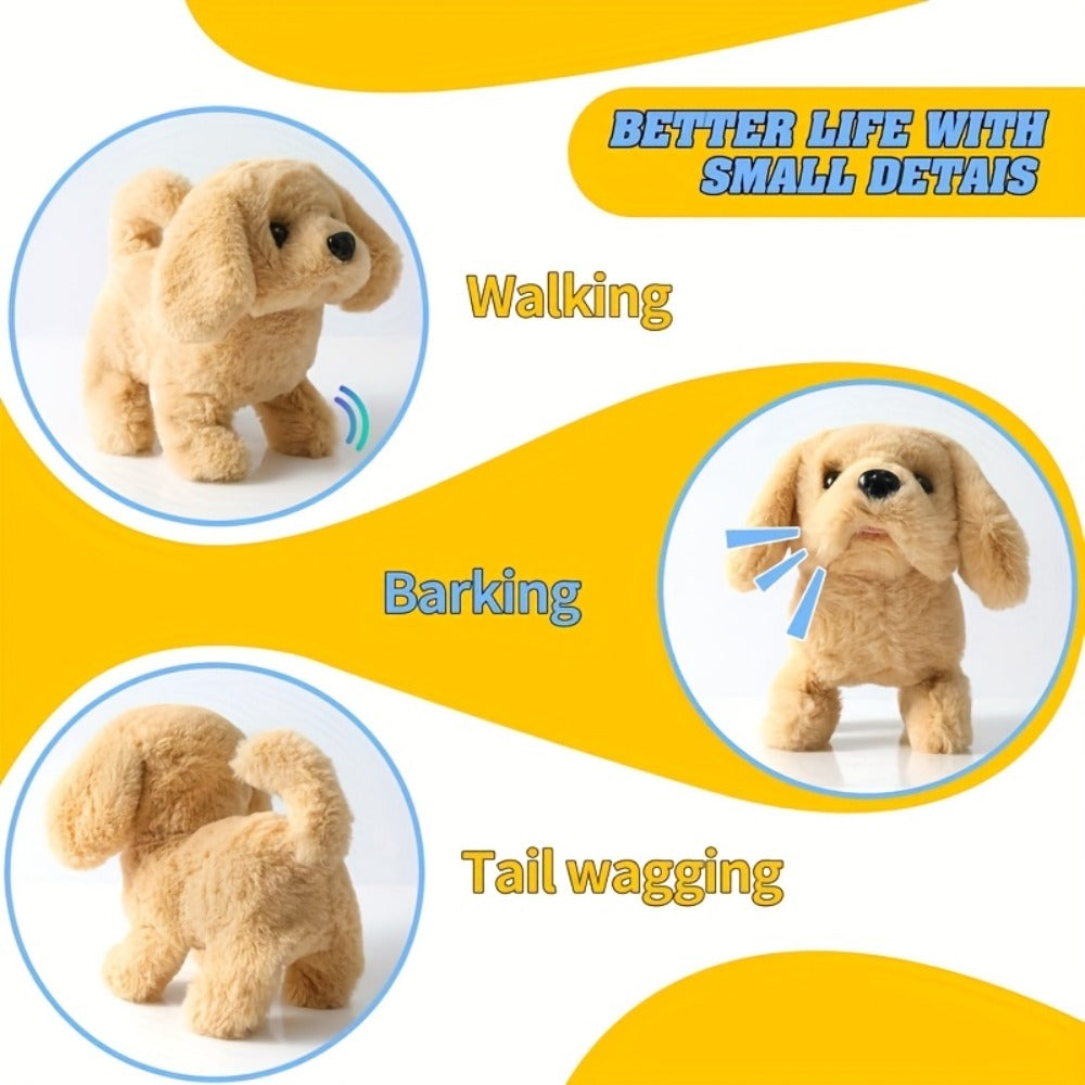 2026 New White, Brown And Teddy Electric Toy Robot Dog with Exquisite Gift Box, Can Walk, Wag Its Tail, Bark, Cute Pet, A Heartwarming Choice for Birthdays And Other Festival Gifts