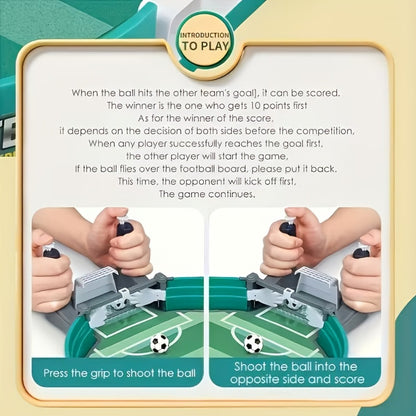 Tabletop Soccer Game for Kids – Portable 2 Player Football Board Game, Parent-Child Competitive Table Football Toy, Durable PP Material, Indoor Family Party Game, Birthday Christmas Thanksgiving Gift