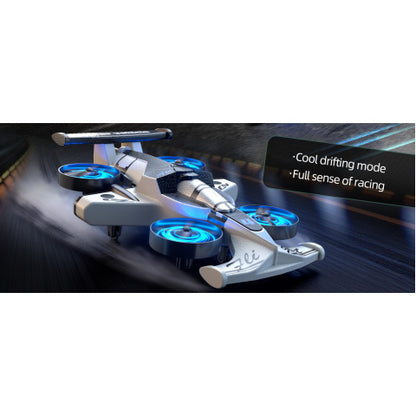 [Ideal Gift] Racing Car And Drone Combination, Remote-Controlled Flying Car, Foam Material. Features Include One-Key Takeoff, Stable Hovering, Racing Mode, And 360 ° Aerial Flips. An Ideal And Fun Birthday Gift