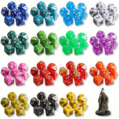 DND Dice Set 15 X 7 Polyhedral Dice (105pcs) with 1 Large Flannel Bag, D&D Dice (D4 D6 D8 D10 D% D12 D20) for Dungeons and Dragons RPG MTG Table Gam