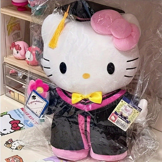 Officially Authorized Hello Kitty Graduation Cap Cartoon Doctoral Cap And Bachelor'S Gown, Suitable for Graduation Photo Parties, Birthday Student Prizes, Graduation Gifts, Decorative Bouquets