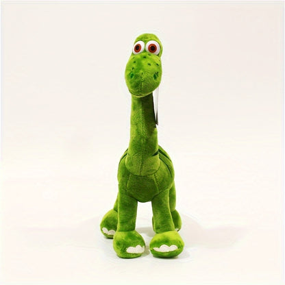 11.8In 13.8In Green Dinosaur Doll Adjustable Action Festival Gift Dinosaur Plush Toy with Open Mouth