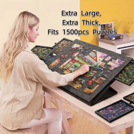 1000/1500pcs Puzzle Board, Portable Puzzle Table for Storage Family Game, Easy to Use, Easy to Carry, Not Easy to Slip Off, A/B Type Can Be Chosen