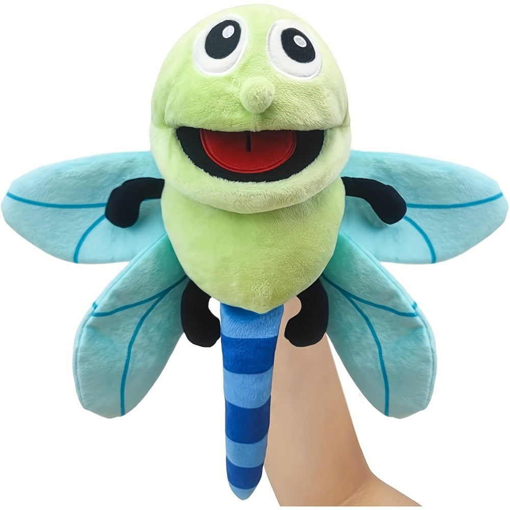 13" Realistic Insect Animal Hand Puppet For Kids, Insect Hand Puppet With Movable Mouth, Soft Stuffed Bee Ladybird Dragonfly Butterfly Ant Caterpillar Puppet Story Toy Puppets Role Play Show Game