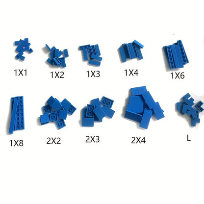 Bulk Flat Tile Building Blocks 150 Pcs – Smooth Thin Plate Bricks 1x1 1x2 1x6 Dots Mixed Particle Set, LEGO-Compatible Bulk Bricks for Kids & MOC Builders, DIY Creative Building Accessory