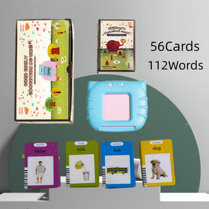 [Festival/Birthday Gifts] English Speaking Cards, Bilingual Learning Toys, Containing 56 Cards with 112 Visual Words, 112 Cards with 224 Visual Words, Blue And Pink Children's Sensory Education Festival/Birthday Gifts