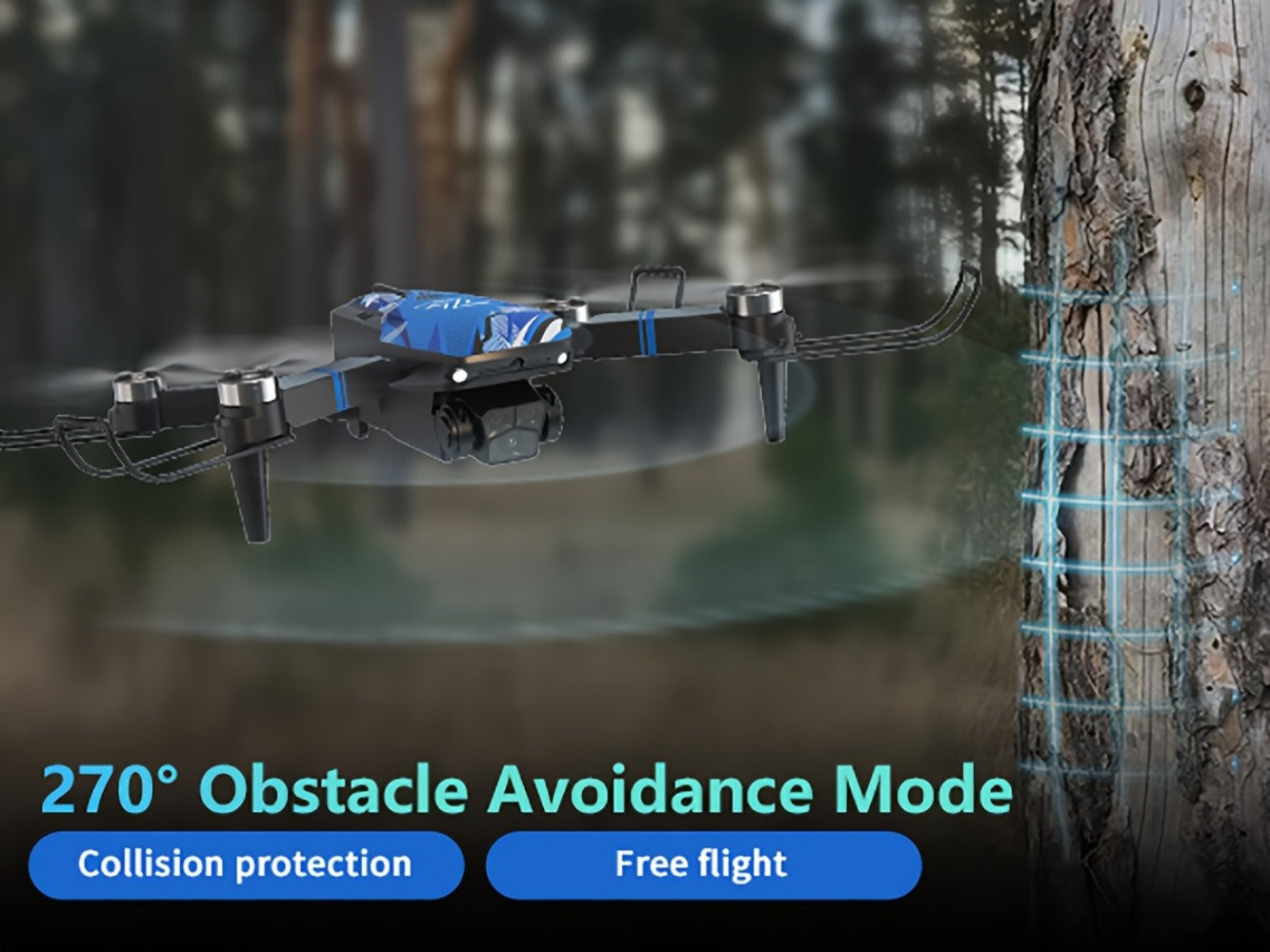 270° Obstacle Avoidance Drone with 2.8" LCD Screen & Dual Cameras – Brushless Motor, Foldable RC Quadcopter for Beginners Adults, Altitude Hold, 3D Flips, Headless Mode, One-Key Takeoff Landing