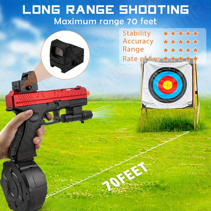 New Toy Gun Electric Full Auto Shooting Toy, Outdoor Sport Interactive Game Toy, Rechargeable Portable Gun Toy High-speed Splash Ball Toy Rifle, Long Battery Life - Suitable for Team Collaborative Game Toys for Outdoor And Indoor Activities.