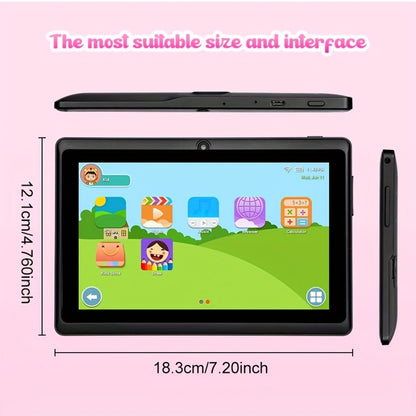 ATMPC, Local Warehouse, 7-Inch Android 14 Kids Handheld Tablet, 4GB RAM + 32GB ROM, Eye Protection IPS Screen, with Parental Controls, Learning Tablet, Wi-Fi, Large Screen Learning Entertainment Tablet, Parental Control, Pre-installed Apps