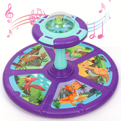 Sit And Spin Toys For Toddlers Ages 708.66inch+, Christmas/Halloween/Birthday Gifts For Kids Boys & Girls 18 Months+ With Music & LED Flash Lights Musical 360°Spinning Seat Interactive Sensory Toy