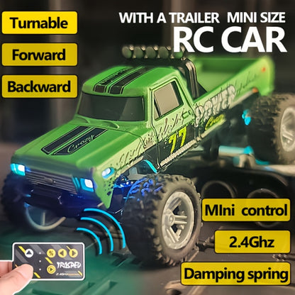 Mini RC Car 1:64 Scale Alloy Remote Control Off-Road Truck with Shock Absorbers – Boys Gift Birthday Christmas Halloween (Dark Gray/Teal/Blue/Mixed)