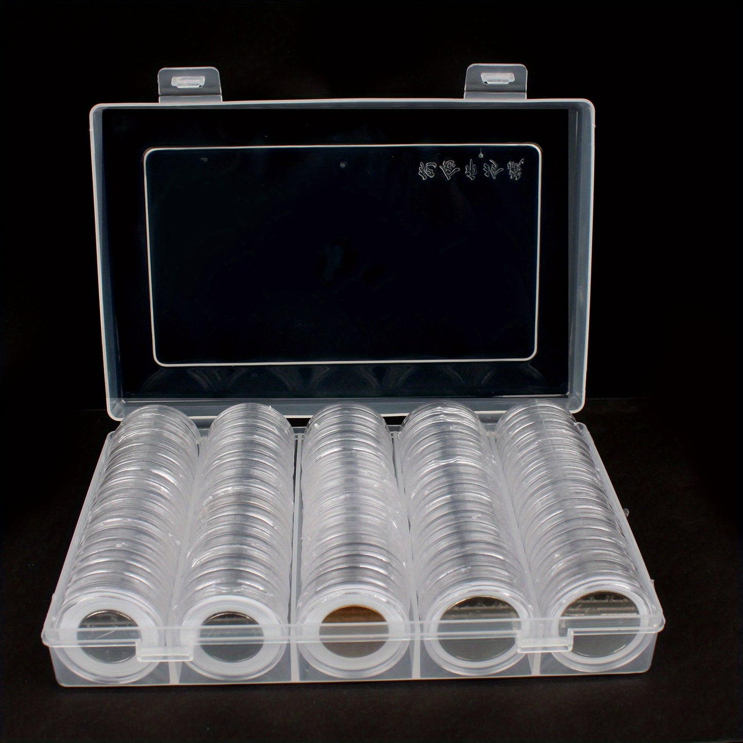 Clear Coin Capsules, Dollar Coin Holder, 100/200/300pcs Coin Holders For Collectors, Plastic Coin Case, Coin Protectors With Adjustable Gasket