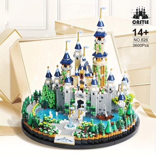 3600pcs Princess Castle Building Blocks | Construction Toys, Gift Box, Ideal for Valentine'S Day, Easter, Thanksgiving, New Year Birthday Gifts, Educational and Decorative, Small/ Size, Theme, Home and Room Decor
