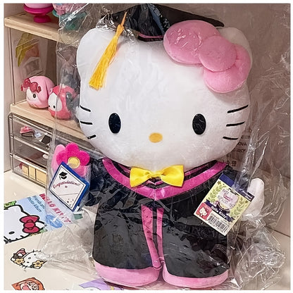 Officially Authorized Hello Kitty Graduation Cap Cartoon Doctoral Cap And Bachelor'S Gown, Suitable for Graduation Photo Parties, Birthday Student Prizes, Graduation Gifts, Decorative Bouquets